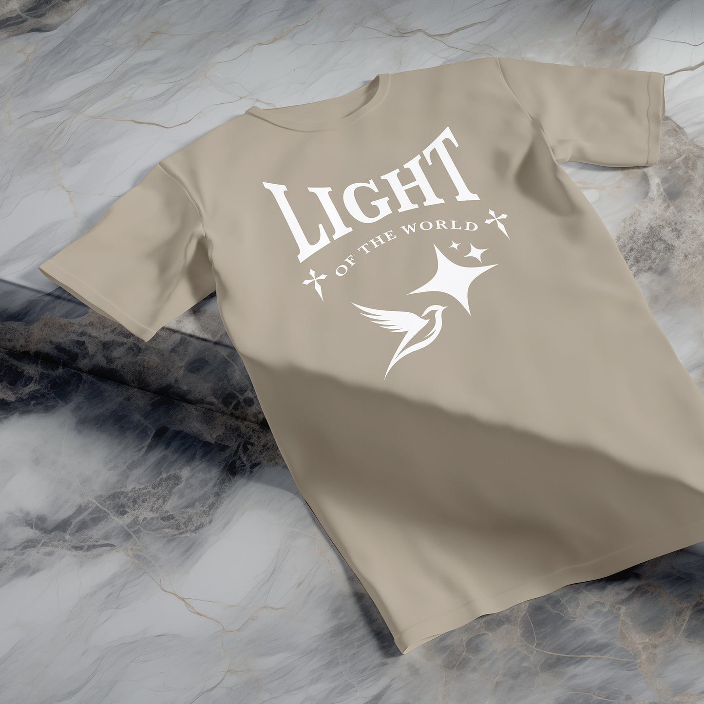 Light Of The World T-Shirt (Tan/White)